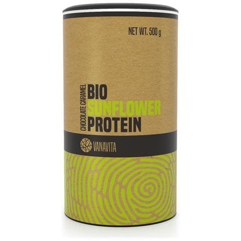 Proteine vegetali Semi di Girasole BIO con fibre 500 g Cioccolato e Caramello - Foto 1