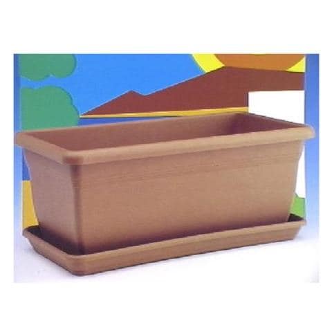 Balconetta In Polipropilene Riciclabile, 13 Lt, 60x20xh. 16 Cm Terracotta - Foto 2