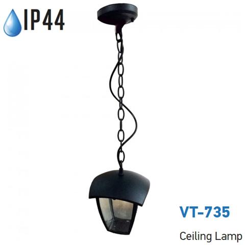 Sospensione Lanterna Da Giardino 4 Lati E27 Soffitto Ip44 Esterno Vt-735 7058 - Foto 1
