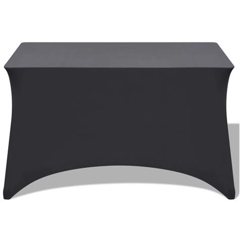 Fodere Elasticizzate Per Tavolo 2 Pezzi 183x76x74 Cm Antracite - Foto 2