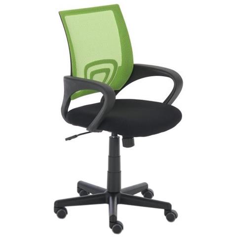 Sedia Ufficio Genius in Rete Traspirante I Sedia Pc Ergonomica Girevole Regolabile I Sedia Studio Imbottita con Braccioli e Ruote I Carico Max 120 kg Verde - Foto 5