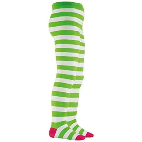 Blockringel, Oeko-tex Standard 100, Collant Bambina, Verde (grün / weiß 46), 6 Anni (taglia Produttore: 122/128)  - Foto 1