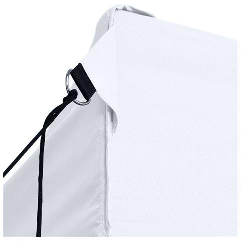 Gazebo Professionale Pieghevole 3 Pareti 3x4m Acciaio Bianco - Foto 9
