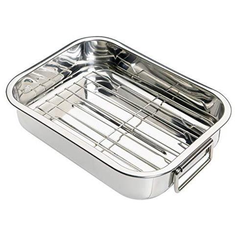 Acciaio Inox Teglia Per Arrosti Con Rack Piccolo 27 X 20 Cm - Foto 1