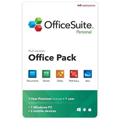 Officesuite Personal Compatibile Con Microsoft Office Word Excel E Powerpoint E Adobe Pdf Per Pc Windows 10 8.1 8 7 - Licenza Di 1 Anno 1 Utente - Foto 1