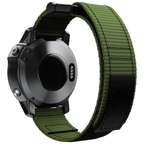 Cinturino Per Orologio 22 Mm Per Garmin Fenix 5/6/7 Forerunner Approach Nylon Green - Foto 2