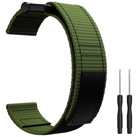 Cinturino Per Orologio 22 Mm Per Garmin Fenix 5/6/7 Forerunner Approach Nylon Green - Foto 15