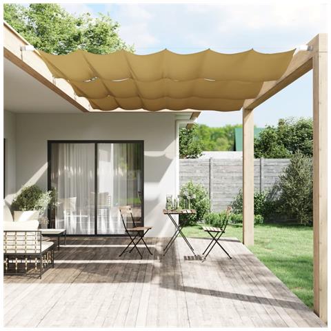 Paravento Verticale Beige 140x270 Cm In Tessuto Oxford - Foto 6