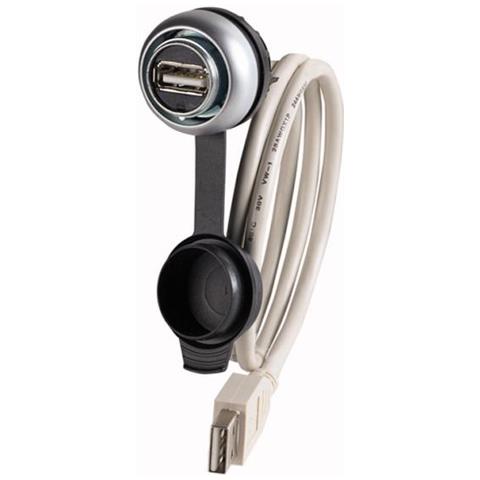 Eaton M22-usb-sa Presa Energia Usb A Nero, Argento, Bianco - Foto 1