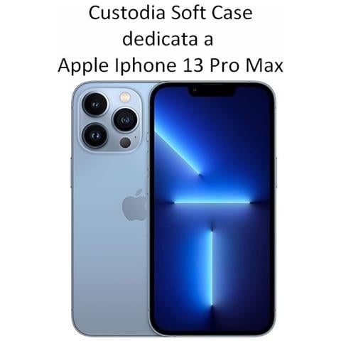 Custodia Tpu Silicone Cover Soft-case Per Apple Iphone 13 Pro Max Blu - Foto 2