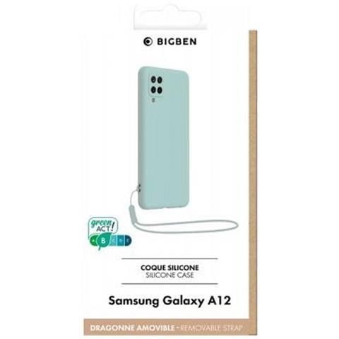 Cover Per Samsung A12 Silicone Con Cordino Da Polso Abbinato, Azzurro - Foto 2
