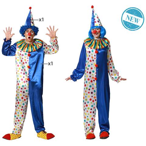 Costume Per Adulti M /l Pagliaccio Azzurro - Foto 1