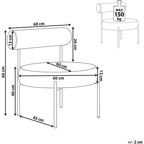 Velluto Poltrona Blu Marino Alpha - Foto 2