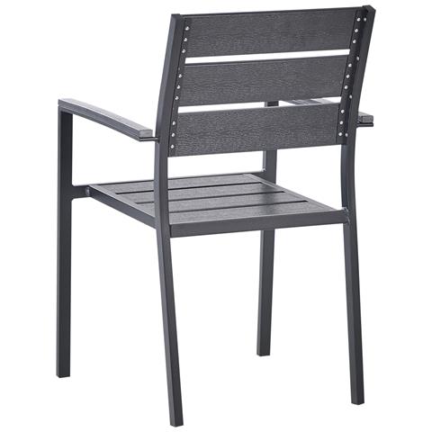 Set Da Giardino Alluminio Nero 6 Posti Vernio - Foto 8