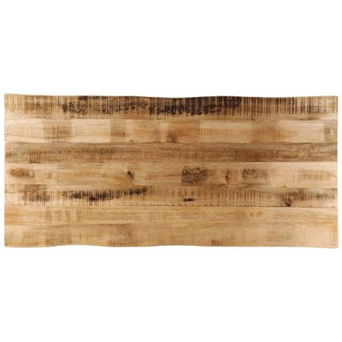 Piano Tavolo Bordi Vivi 140x60x2,5 Cm Legno Di Mango Grezzo - Foto 1