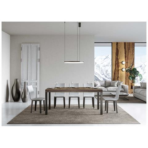 Tavolo Allungabile 90x160/264 Cm Everyday Premium Noce Telaio Antracite - Foto 4