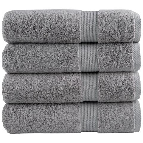 Asciugamani da Bagno SOLUND 4 pz Grigi 100x150 cm 600gsm - Foto 1
