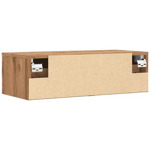 Armadietto A Muro Rovere Artigianale 68x30x20 Cm In Truciolato - Foto 2