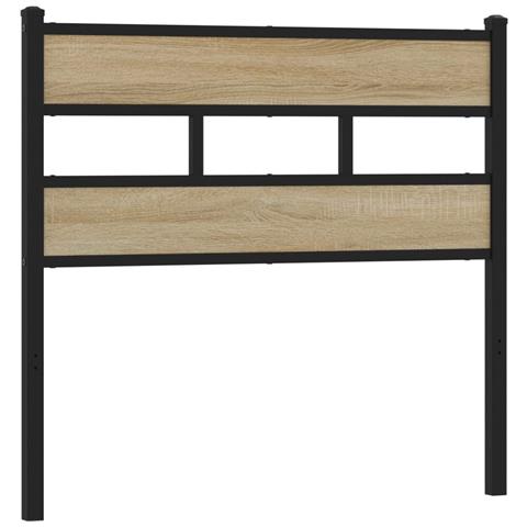 Testiera Rovere Sonoma 80 Cm In Ferro E Legno Multistrato - Foto 2