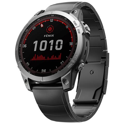 Cinturino Per Orologio In Titanio A Sgancio Rapido Per Garmin Fenix 7x 6x Pro 5x Plus Black 26 Mm - Foto 1
