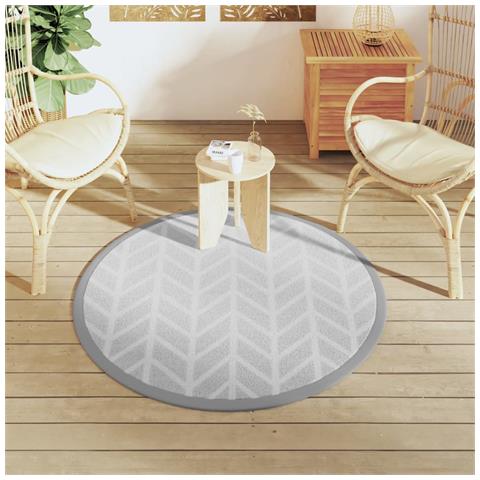 Tappeto Da Esterno Grigio 120 Cm In Pp - Foto 3