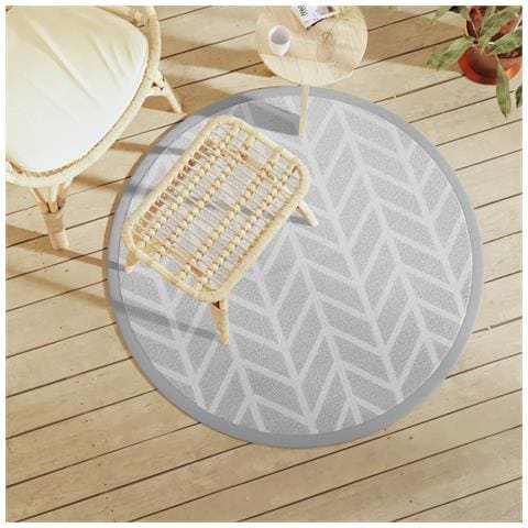 Tappeto Da Esterno Grigio 120 Cm In Pp - Foto 1