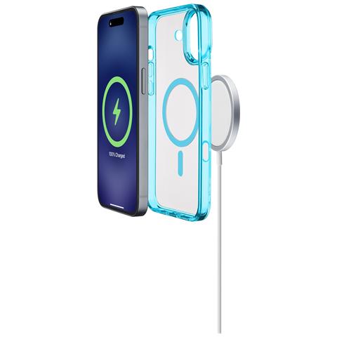 Iconic Mag - iPhone 16 Custodia trasparente con bordi colorati compatibile con ecosistema Magsafe - Foto 4