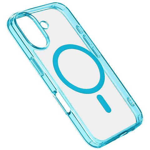 Iconic Mag - iPhone 16 Custodia trasparente con bordi colorati compatibile con ecosistema Magsafe - Foto 1