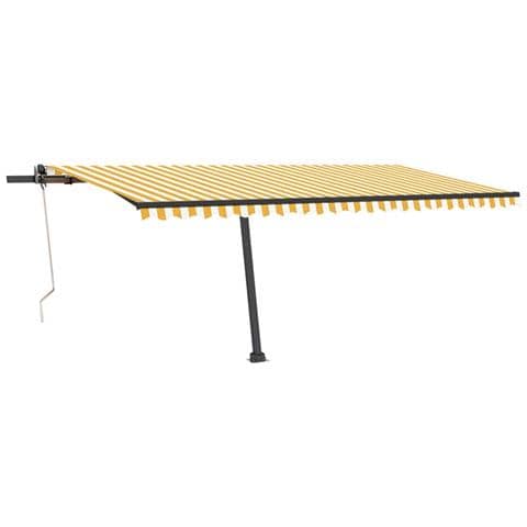 Tenda Da Sole Autoportante Automatica 500x350 Cm Gialla Bianca - Foto 1