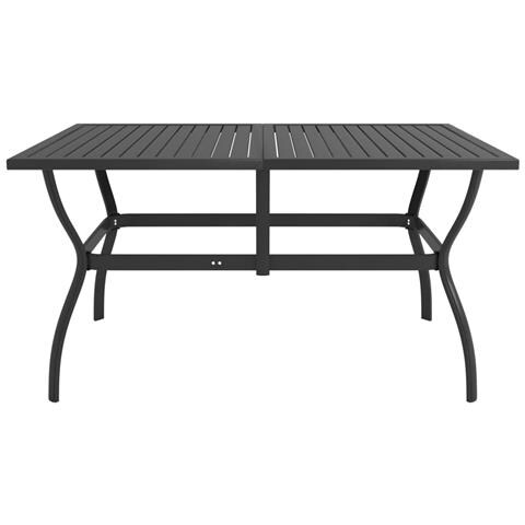 Tavolo Da Giardino Antracite 140x80x72 Cm In Acciaio - Foto 1