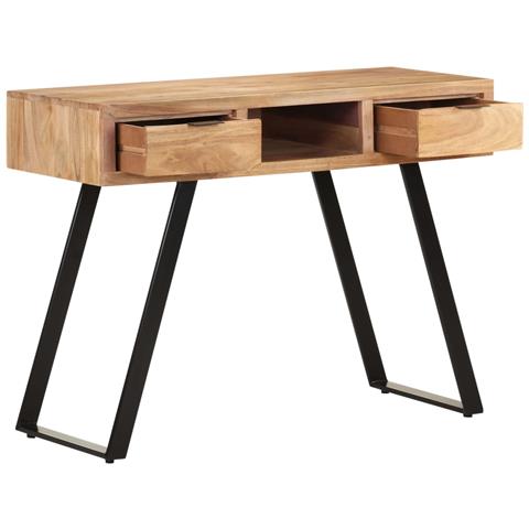 Lusso Casadino -  Scrivania 107x45x79 Cm Legno Massello D'acacia Con Spigoli Vivi - Foto 1