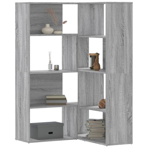 Lusso Casadino - Libreria A 4 Ripiani Grigio Sonoma 85x85x140 Cm In Truciolare - Foto 8