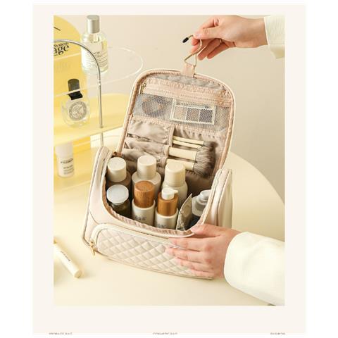 Borsa Da Toilette Di Grande Capacità Per Donna, Borsa Da Viaggio Per Cosmetici White - Foto 4