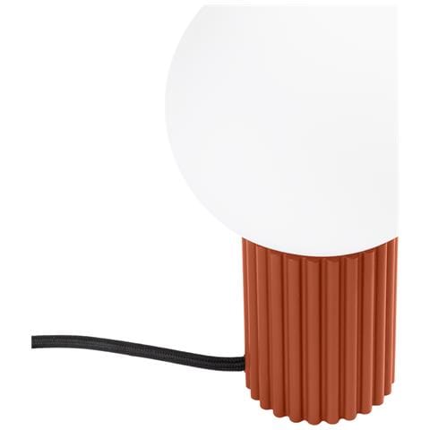 Lampada Da Tavolo Halo Rosso Ocra Sl. 1731 - Moderno Lampada Da Scrivania Ocra Rossa 19x12x12 Cm - Foto 1