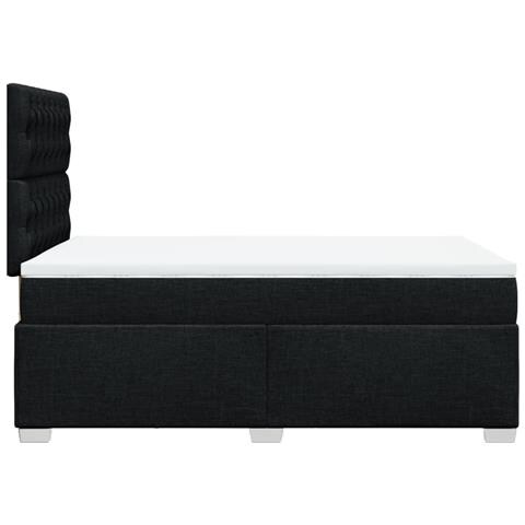 Giroletto a Molle con Materasso Nero 120x190 cm in Tessuto - Foto 9