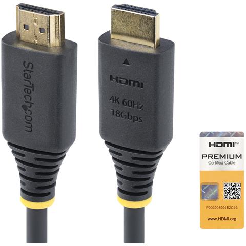 Cavo HDMI ad alta velocità certificato Premium da 50cm, 4K 60Hz / 1440p 144Hz, HDR10/HDCP 2.2/ARC, 18Gbps, cavo UHD HDMI 2.0 per TV /Monitor /Display, rivestimento in TPE - Foto 1