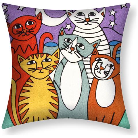 Set Di 2 Copricuscini 45x45 Cm Ricamati Art Lunelle - Foto 1