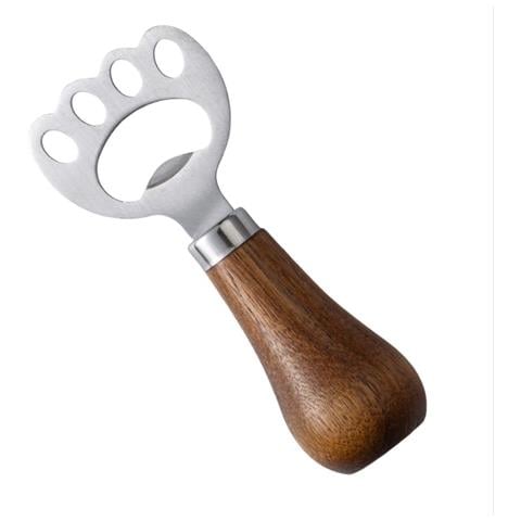Apribottiglie Verticale In Legno Di Acacia A Forma Di Zampa Di Gatto: Design Creativo E Robusto Silver - Foto 3