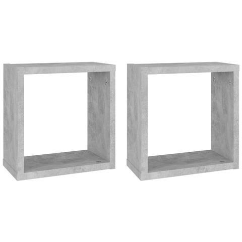 Mensole Parete A Cubo 2 Pz Grigio Cemento 30x15x30 Cm - Foto 1