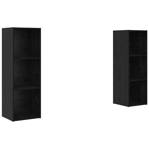 Set mobile TV 2 pcs Rovere nero 107 x 35 x 37 cm - Foto 1