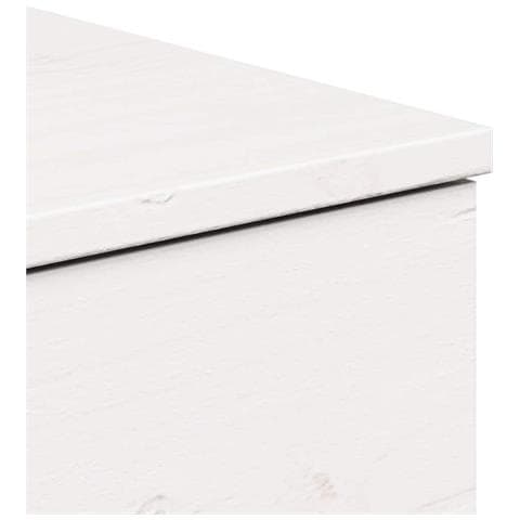 Comodino Bianco 37 x 35 x 18.5 cm Legno di pino massello - Foto 9
