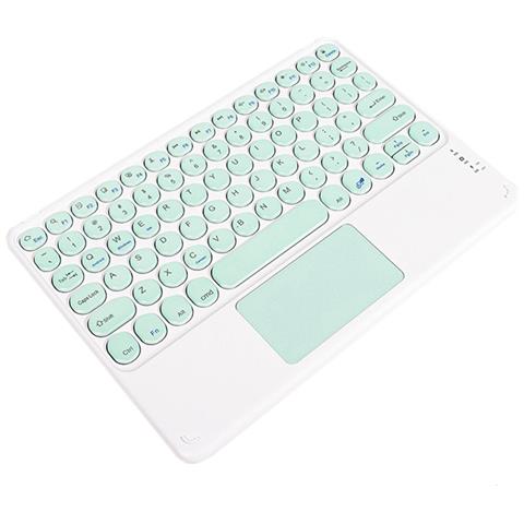 Tastiera Bluetooth Con Tasti Rotondi E Touchpad + Combo Mouse Bluetooth, Compatibile Con Ipad, Android E Altro Green - Foto 1