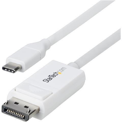 Cavo da USB-C a DisplayPort 1.2 da 2m, 4K 60 Hz, cavo adattatore bidirezionale da DP a USB Type-C / da USB-C a DP, compatibile con Thunderbolt, Bianco - Foto 10