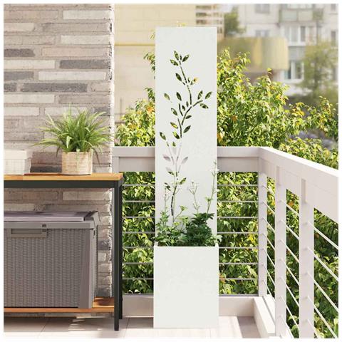 Schermo per privacy in giardino Floreale Bianco 32 x 140 cm - Foto 2