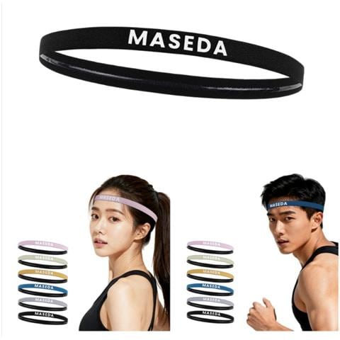 Fascia Sportiva Antiscivolo In Silicone - Alta Elasticità, Assorbimento Dell'umidità Black - Foto 2