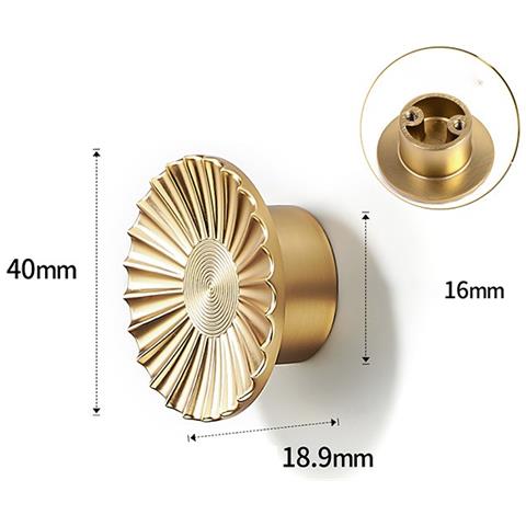 2 Pezzi Maniglie Per Ante Di Armadi In Stile Francese - Maniglie Semi-rotonde In Lega Di Zinco Per Cassetti E Armadi Gold - Foto 2