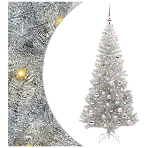 Albero di Natale con 300 LED con supporto Argento 180 cm PET - Foto 1