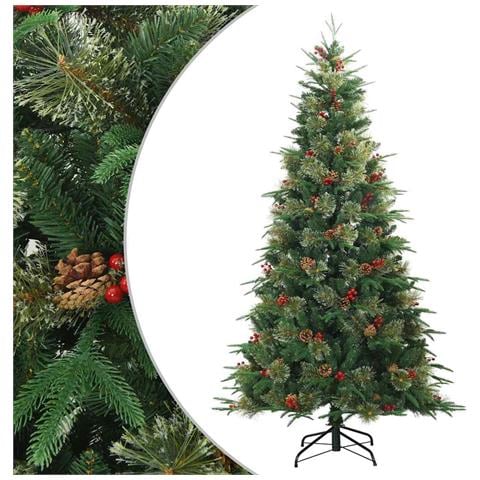 Albero di Natale Artificiale con Rami Pieghevoli Verde 180 cm - Foto 1