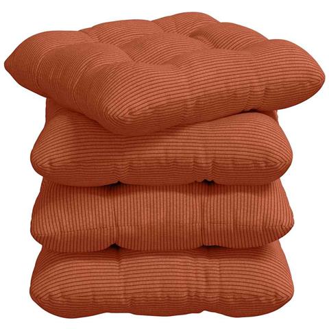 Cuscini per Seduta 4 pcs Rosso Arancio 40 x 40 cm - Foto 1