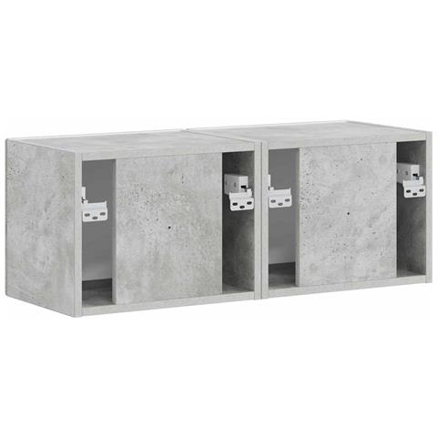 Mobile TV da parete 2 pcs Calcestruzzo 60 x 31 x 29.5 cm - Foto 9